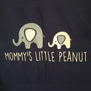 Maternity "Mommy's Little Peanut" Short Sleeve Tee - Navy
